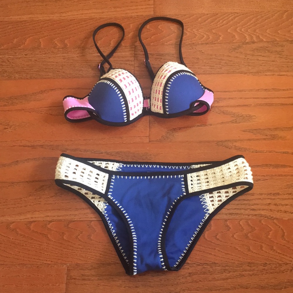 Crochet VictoriaSecret Blue&Purple bathing suit